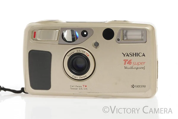 Yashica T4 Super Weatherproof 35mm Film Point & Shoot w/ WLF -Cool- [EXC]