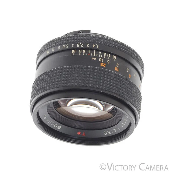 Zeiss Planar 50mm 1.4 T* Standard Lens for Contax C/Y Mount -Read- [EXC]